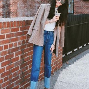 Everlane Brown oversized Houndstooth Double-Breasted Blazer